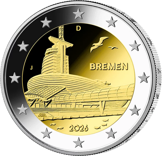 Billet de 2 euros Allemagne Brême - Climate House Bremerhaven 2026, état neuf