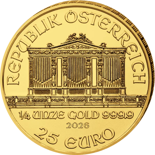Pièce d'or de 1/4 d'once, Autriche, Philharmonie de Vienne, 2026
