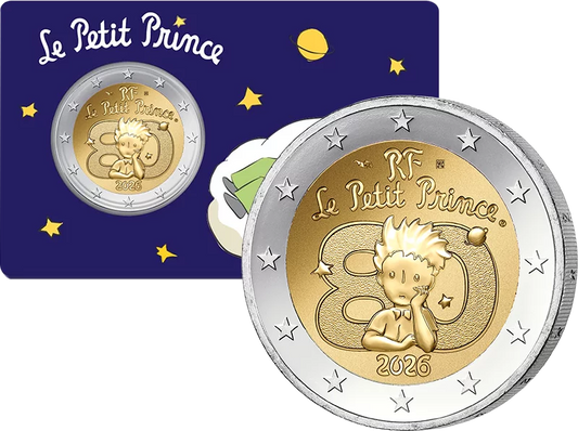 Carte de 2 euros France 80 ans du Petit Prince - Nuage 2026