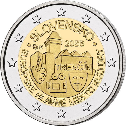 2 euros Slovaquie Trenčín - Capitale européenne de la culture 2026