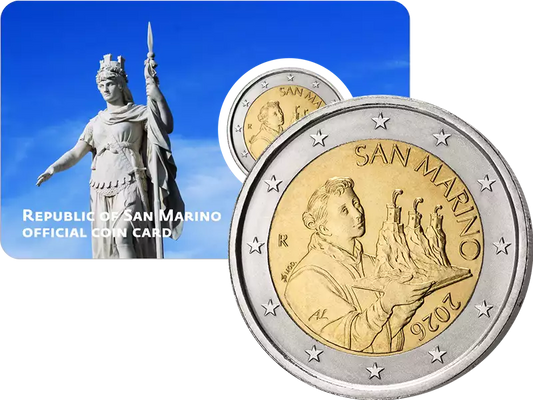 Pièce de 2 euros de Saint-Marin en circulation – Statue de la Liberté 2026