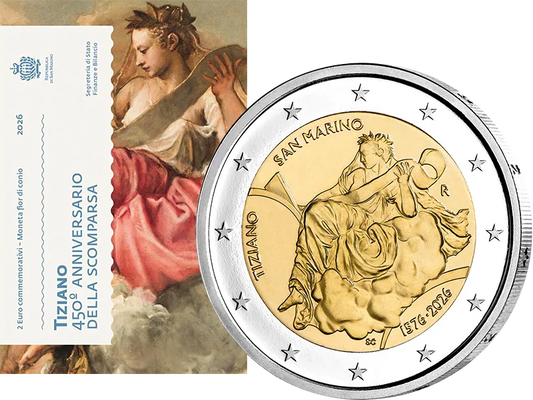 2 euros Saint-Marin 450e anniversaire de la mort du Titien 2026