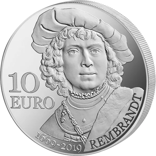 10 euros Saint-Marin 350e anniversaire de la mort de Rembrandt van Rijn 2019