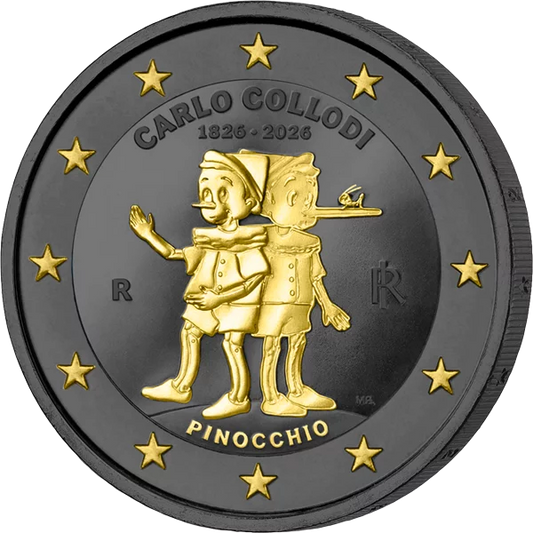 2 Euro Italie Carlo Collodi - Pinocchio 2026 Édition Golden Enigma
