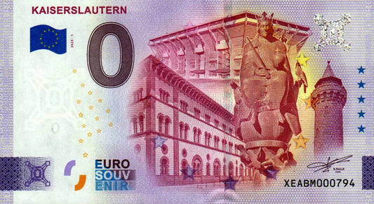 Billet de 0 euro, République fédérale d'Allemagne, Kaiserslautern, 2025