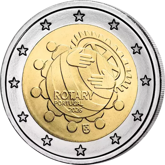 2 euros Portugal 100 ans du Rotary Club au Portugal 2026