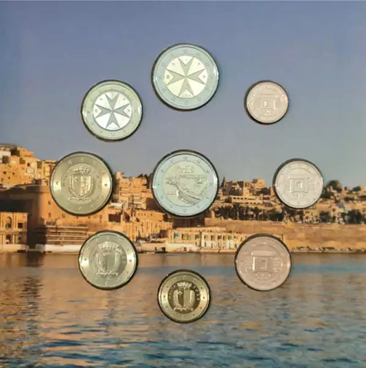 Coffret de pièces en euros Malte comprenant une pièce commémorative de 2 euros Ville de La Valette 2026