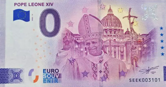 Billet de 0 euro Italie Pape Léon XIV 2026