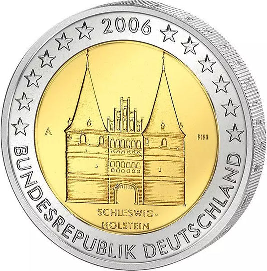 2 euros République fédérale d'Allemagne Schleswig-Holstein Holsten Gate 2006 État neuf