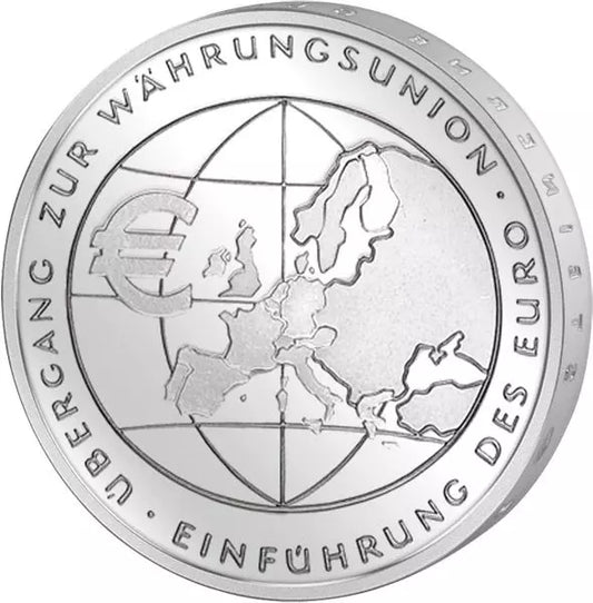 Preuve de transition de la RFA vers l'Union monétaire en 2002 (10 euros)