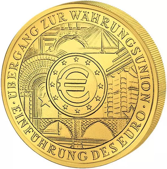 Pièce de 100 euros République fédérale d'Allemagne Transition vers l'Union monétaire 2002 État neuf