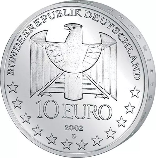 10 euros République fédérale d'Allemagne 100 ans de métro en Allemagne 2002 Disque poli