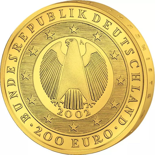 Pièce de 200 euros République fédérale d'Allemagne Transition vers l'Union monétaire 2002 État neuf
