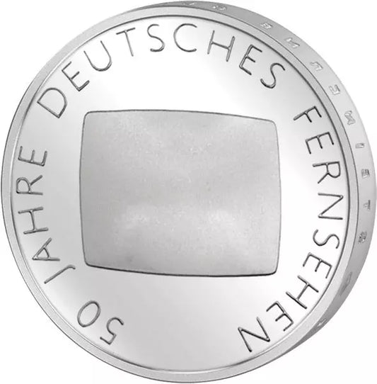 Disque vinyle 10 euros RFA 50 ans de télévision allemande 2002