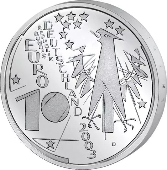 Pièce de 10 euros, République fédérale d'Allemagne, 100 ans du Musée allemand de Munich, 2003, état neuf