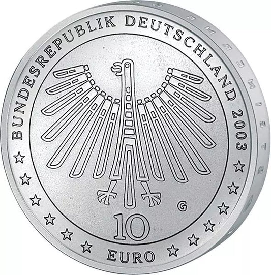 10 euros République fédérale d'Allemagne 200e anniversaire de Gottfried Semper 2003 Épreuve (G)