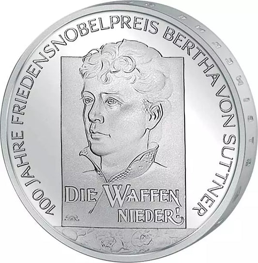 Pièce de 10 euros de la République fédérale d'Allemagne, Bertha von Suttner, 2005, état neuf