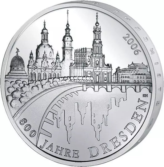 10 euros République fédérale d'Allemagne 800 ans de Dresde 2006 Preuve