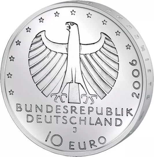 Pièce de 10 euros de la République fédérale d'Allemagne, commémorant les 650 ans de la Ligue hanséatique (2006), qualité Belle Épreuve