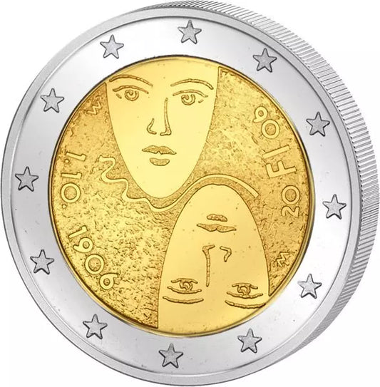 2 euros Finlande 100 ans d'égalité des droits de vote 2006
