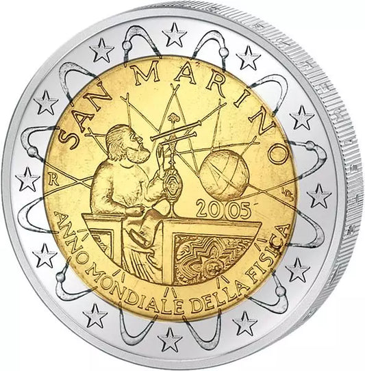 2 euros Saint-Marin Année internationale de la physique 2005