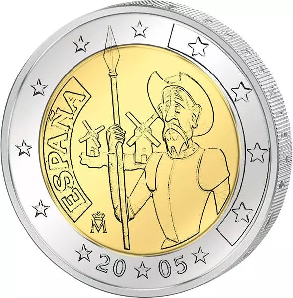 2 euros Espagne Don Quichotte 2005
