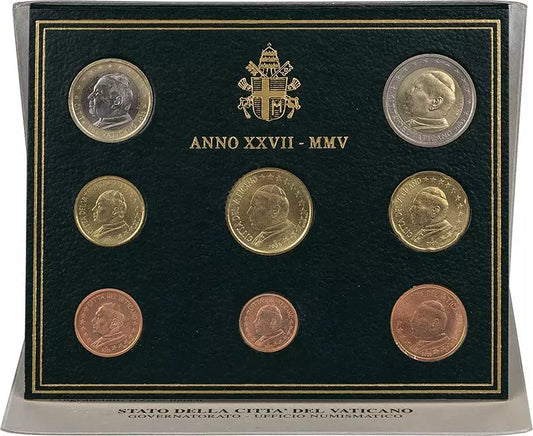 Coffret de pièces en euros du Vatican 2005