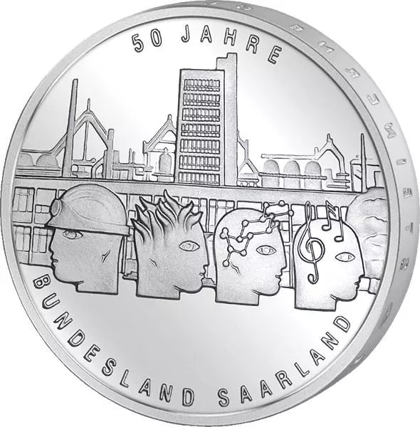 10 euros République fédérale d'Allemagne 50 ans du Land de Sarre 2007 Preuve