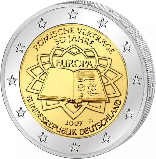 5 x 2 Euro Traités romains Émission conjointe de tous les pays 2007 État neuf (A - J)