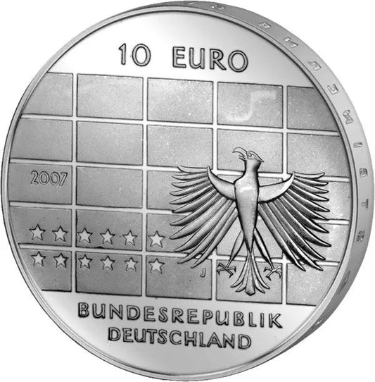 Pièce de 10 euros République fédérale d'Allemagne 50 ans de la Banque fédérale allemande 2007 Preuve