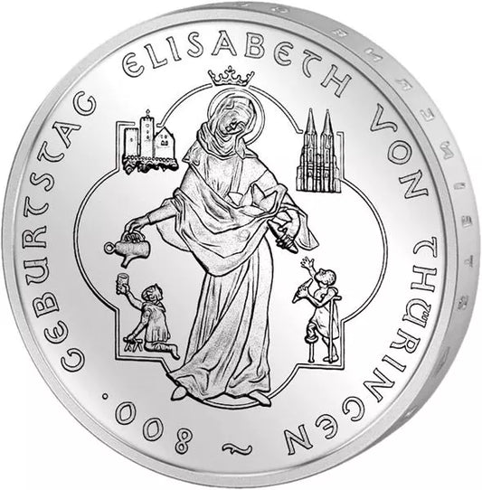 10 euros République fédérale d'Allemagne 800e anniversaire d'Élisabeth de Thuringe 2007 Preuve