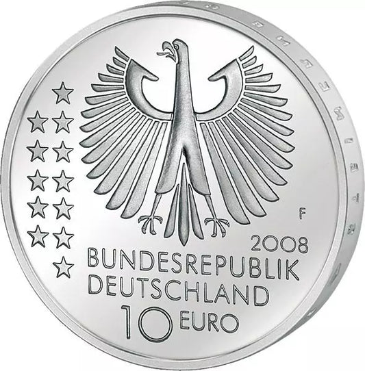 Pièce de 10 euros, République fédérale d'Allemagne, 150e anniversaire de Max Planck, 2008, état neuf