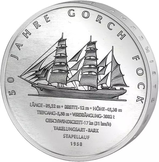 10 euros BRD 50 ans Gorch Fock 2008 Proof