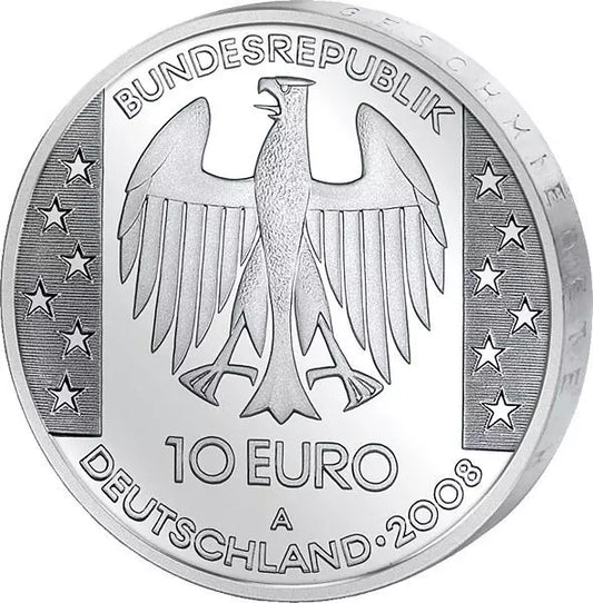 Pièce de 10 euros de la République fédérale d'Allemagne, disque Nebra Sky Disc 2008, état neuf