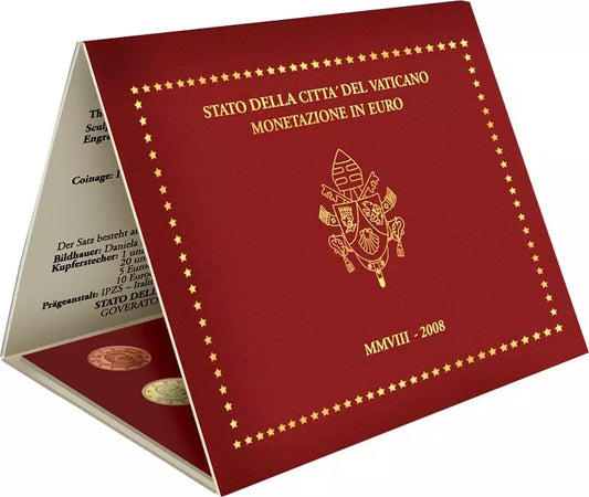 Coffret de pièces en euros du Vatican, édition premier jour 2008