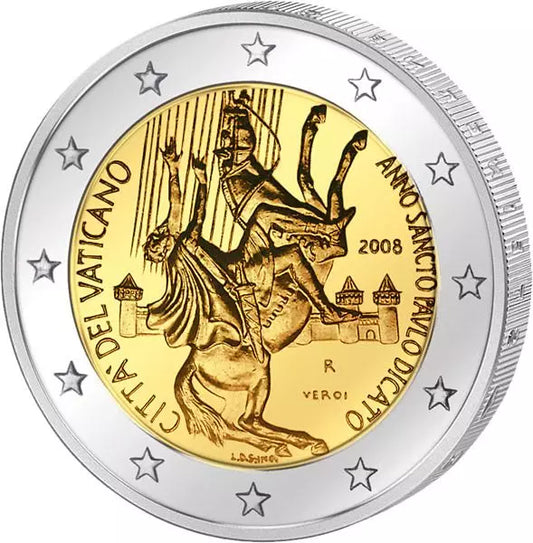 2 euros Année du Vatican Saint-Paul 2008
