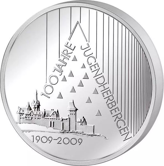 Disque de 10 euros RFA 100 ans d'auberges de jeunesse 2009 Polished