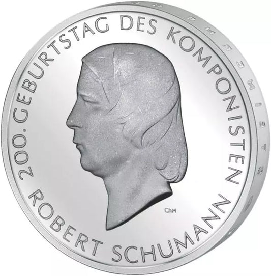 10 euros BRD Robert Schumann 2010 Épreuve