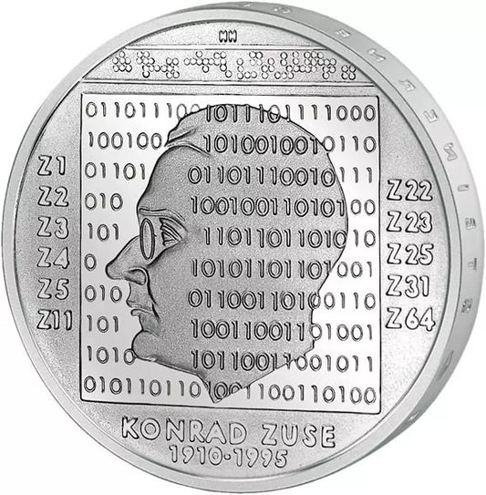 Pièce de 10 euros République fédérale d'Allemagne 100e anniversaire de Konrad Zuse 2010 Preuve