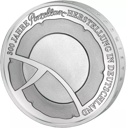 Pièce de 10 euros, République fédérale d'Allemagne, 300 ans de production de porcelaine, 2010, état neuf.