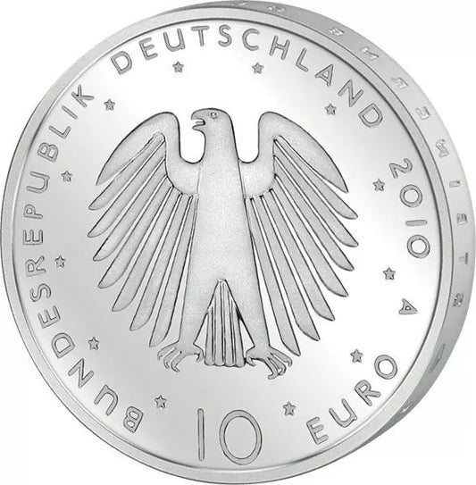 Pièce de 10 euros, République fédérale d'Allemagne, 20 ans d'unité allemande, 2010, état neuf