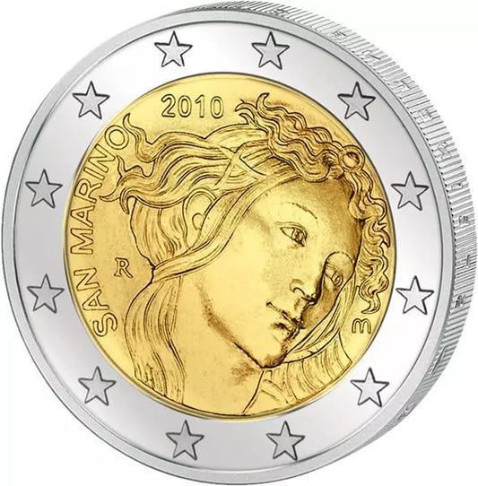 2 euros Saint-Marin 500e anniversaire de la mort de Sandro Botticelli 2010