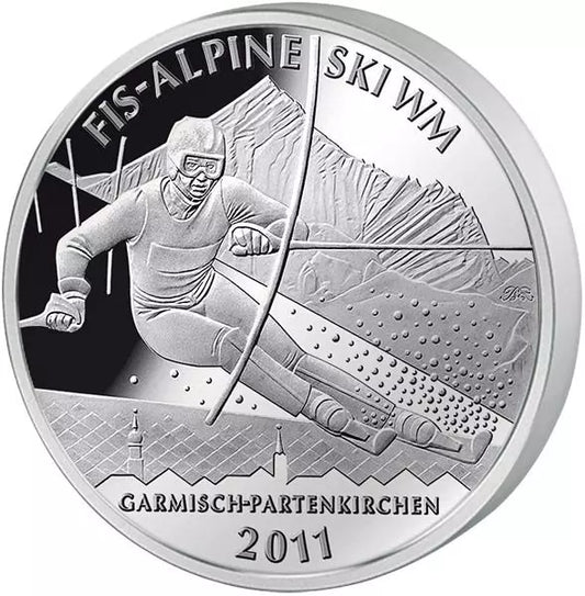 10 Euro BRD FIS Championnats du monde de ski alpin 2011 2010 Plaque polie