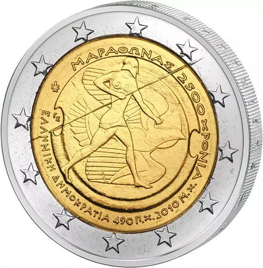 2 Euro Grèce Bataille de Marathon 2010