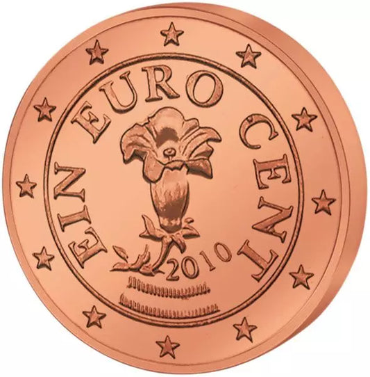 Ensemble de pièces de monnaie autrichiennes en euros