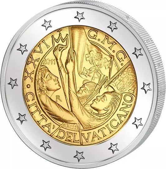 Journées Mondiales de la Jeunesse 2 Euro Vatican Madrid 2011