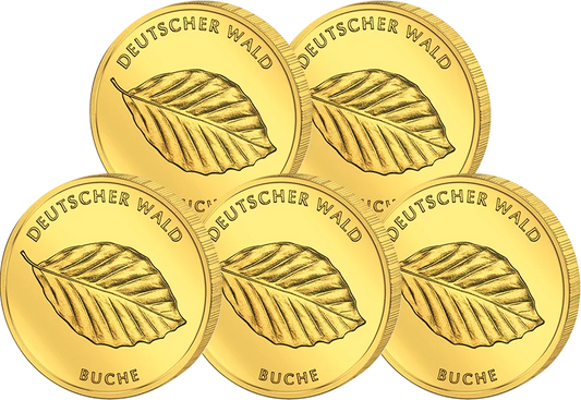 5x20 Euro BRD Hêtre des forêts allemandes 2011 État excellent à neuf (A - J)