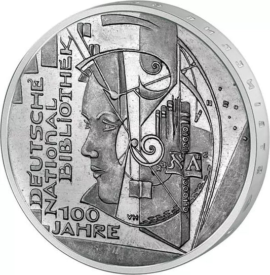 10 euros République fédérale d'Allemagne 100 ans de la Bibliothèque nationale allemande 2012 Épreuve