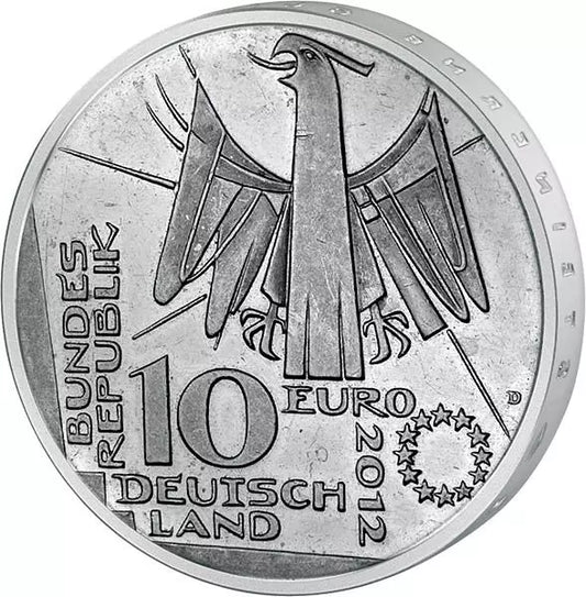 10 euros République fédérale d'Allemagne 100 ans de la Bibliothèque nationale allemande 2012 Épreuve