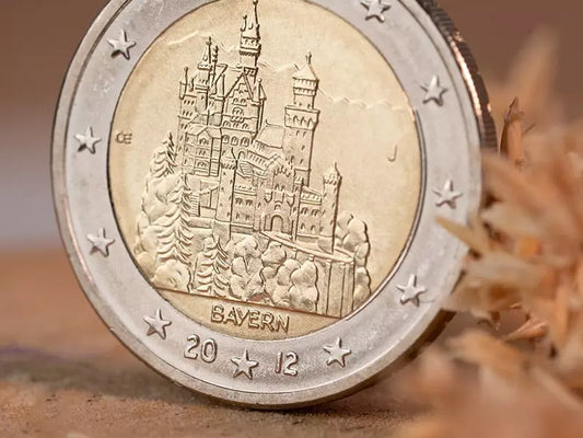 Pièce de 2 euros, Allemagne, Bavière, Château de Neuschwanstein, 2012, en parfait état